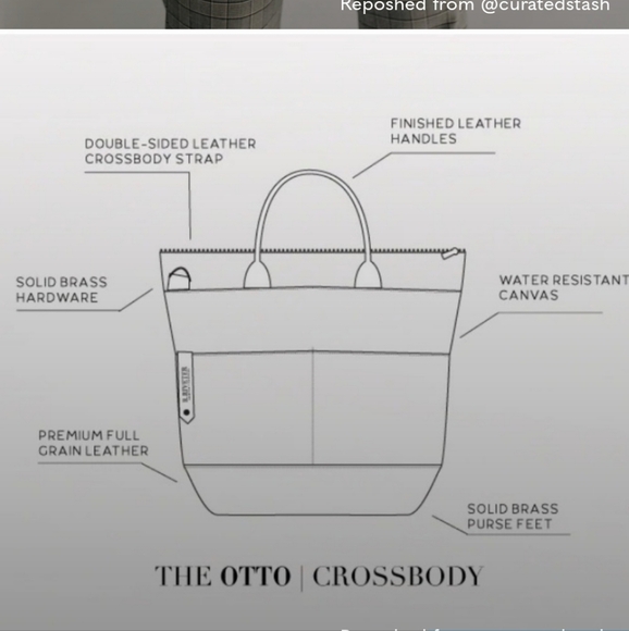 R.Riveter "otto" the carry all canvas tote with leather trim in navy 🇺🇸 - Picture 10 of 10